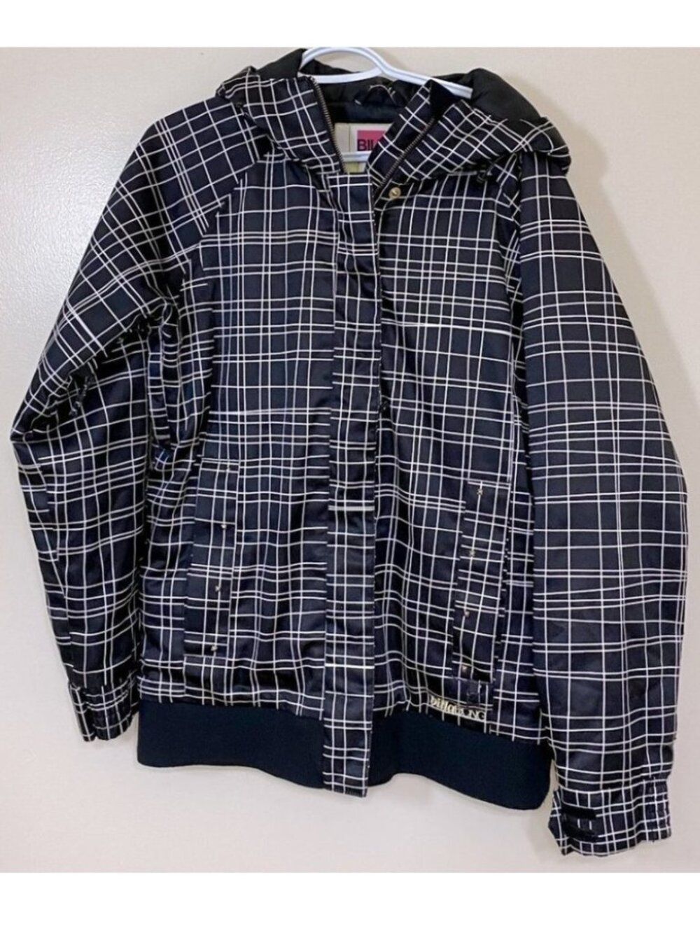 Billabong Altyr Winter Ski Snowboard Coat Black & White Lines S
